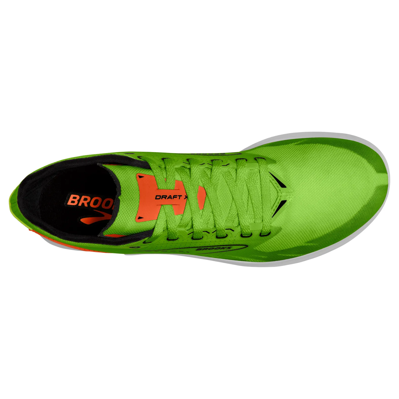 Brooks Shoe Inc. Unisex Draft XC Green Gecko/Red Orange/White